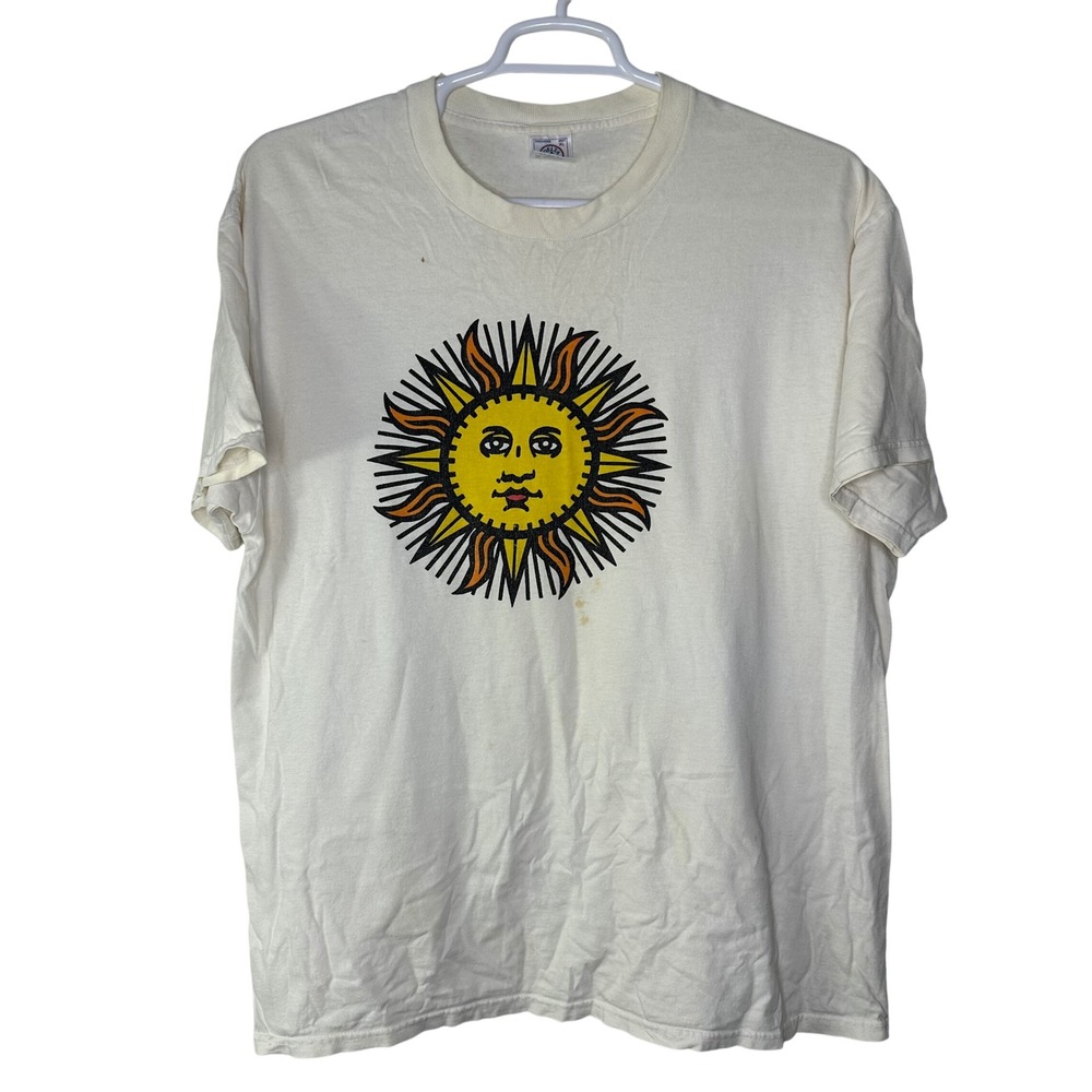 Vintage Celestial Sun Graphic T Shirt Men's XL Justice Smith I Saw The TV Glow